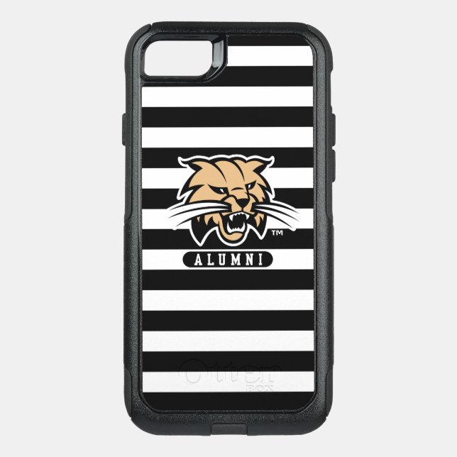 Ohio University Bobcat Logo Alumni Stripes Otterbox iPhone Case (Back)