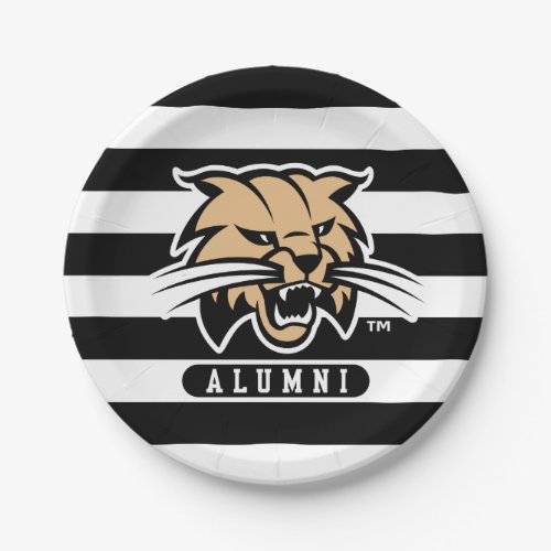 Ohio University Bobcat Logo Alumni Stripes Paper Plates