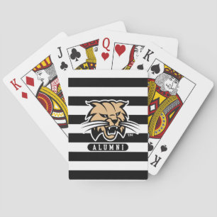 Ohio University Bobcat Logo Alumni Stripes Poker Cards