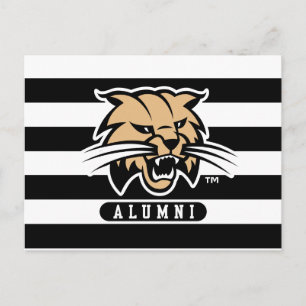 Ohio University Bobcat Logo Alumni Stripes Postcard
