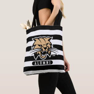 Ohio University Bobcat Logo Alumni Stripes Tote Bag