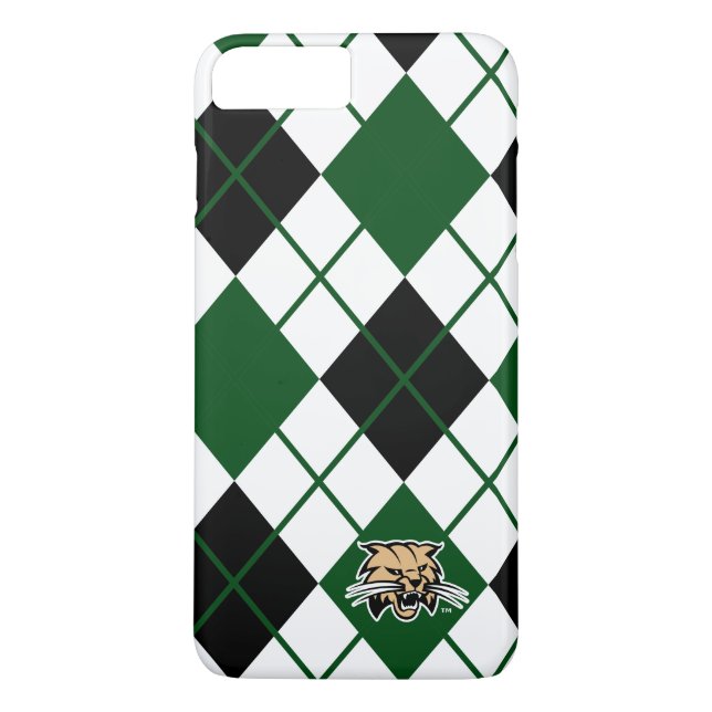 Ohio University Bobcat Logo Argyle Pattern Case-Mate iPhone Case (Back)