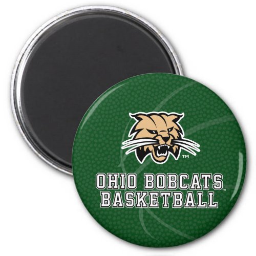 Ohio University Bobcat Logo Basketball Magnet