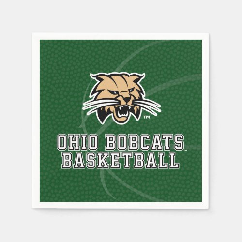 Ohio University Bobcat Logo Basketball Napkins