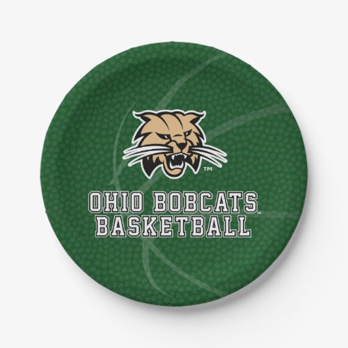 Ohio University Bobcat Logo Basketball Paper Plates
