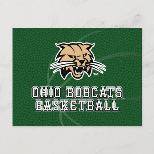 Ohio University Bobcat Logo Basketball Postcard