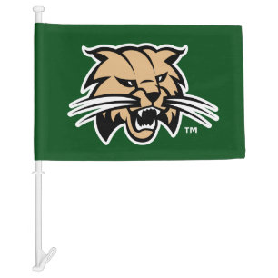 Ohio University Bobcat Logo Car Flag