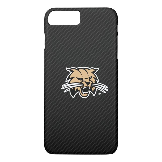Ohio University Bobcat Logo Carbon Fiber Pattern Case-Mate iPhone Case (Back)