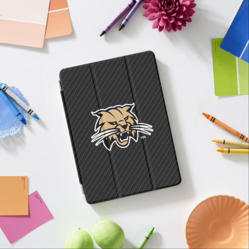 Ohio University Bobcat Logo Carbon Fiber Pattern iPad Pro Cover