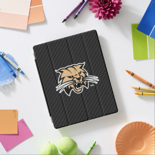 Ohio University Bobcat Logo Carbon Fiber Pattern iPad Smart Cover