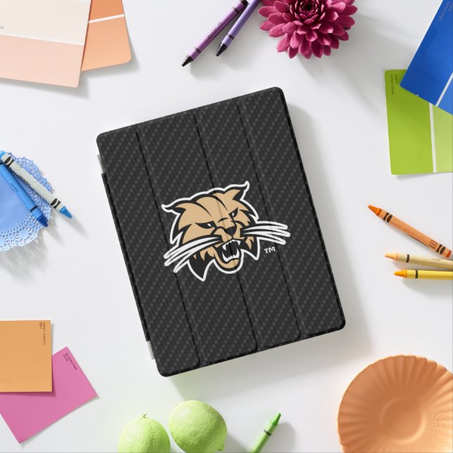 Ohio University Bobcat Logo Carbon Fiber Pattern iPad Smart Cover (In Situ)