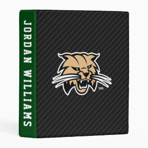 Ohio University Bobcat Logo Carbon Fiber Pattern Mini Binder