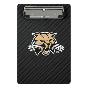 Ohio University Bobcat Logo Carbon Fiber Pattern Mini Clipboard