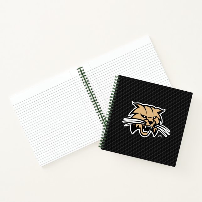 Ohio University Bobcat Logo Carbon Fiber Pattern Notebook (Inside)