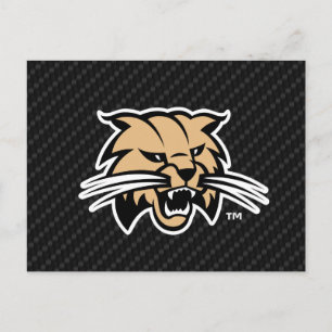 Ohio University Bobcat Logo Carbon Fiber Pattern Postcard