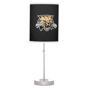 Ohio University Bobcat Logo Carbon Fiber Pattern Table Lamp