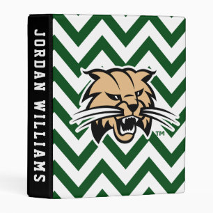 Ohio University Bobcat Logo Chevron Pattern Mini Binder