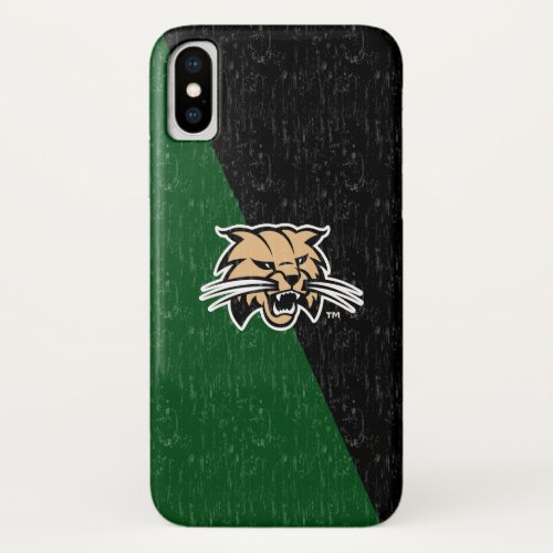 Ohio University Bobcat Logo Color Block Distressed iPhone X Case