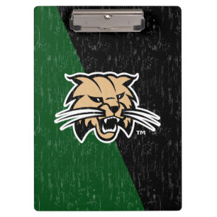 Ohio University Bobcat Logo Color Block Distressed Clipboard