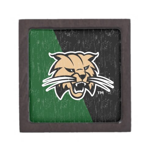 Ohio University Bobcat Logo Color Block Distressed Gift Box