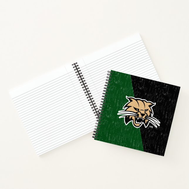 Ohio University Bobcat Logo Color Block Distressed Notebook (Inside)