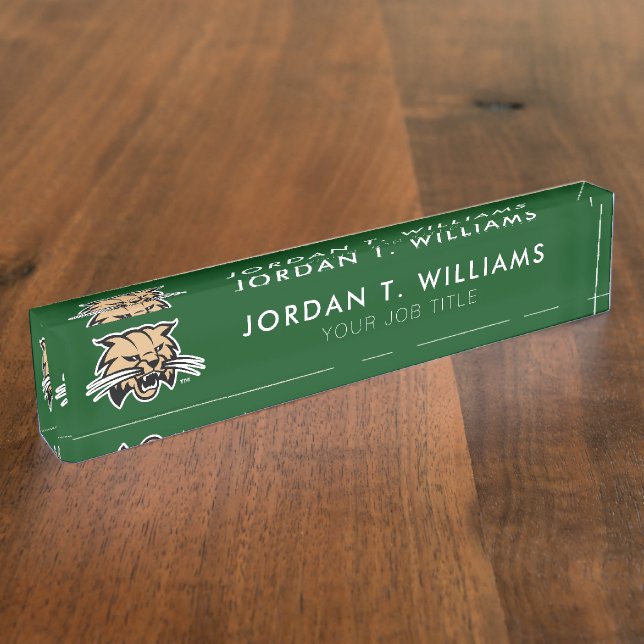 Ohio University Bobcat Logo Desk Name Plate (Side)