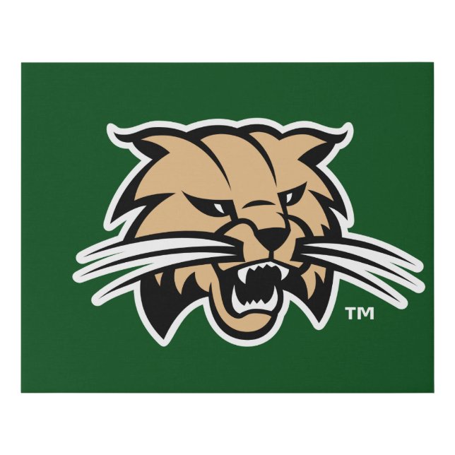 Ohio University Bobcat Logo Faux Canvas Print (Front)