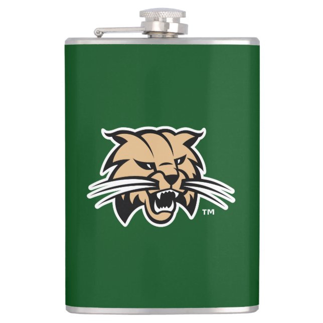 Ohio University Bobcat Logo Flask (Front)