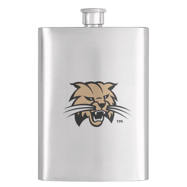 Ohio University Bobcat Logo Flask (Front)