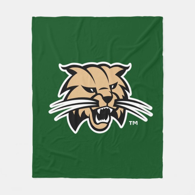 Ohio University Bobcat Logo Fleece Blanket (Front)