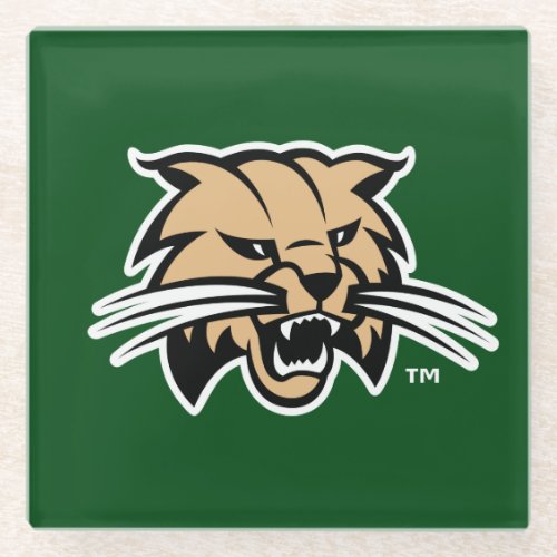 Ohio University Bobcat Logo Glass Coaster