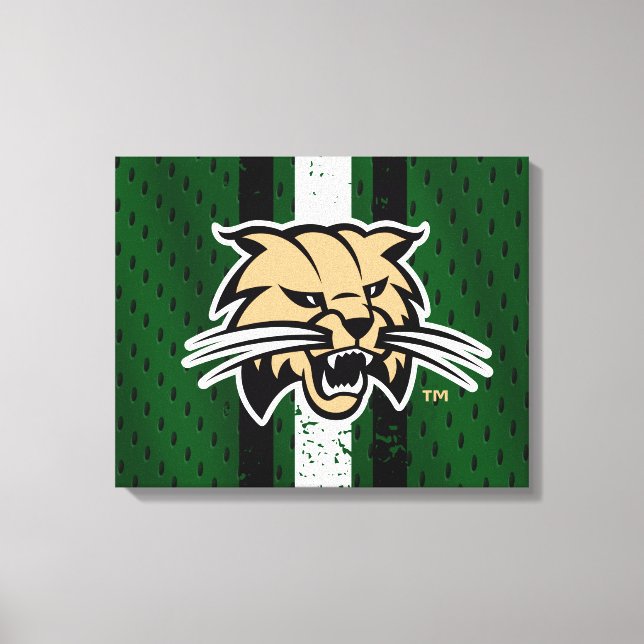 Ohio University Bobcat Logo Jersey Canvas Print (Front)