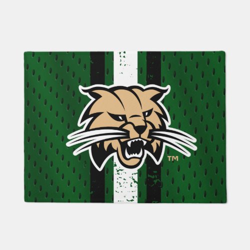 Ohio University Bobcat Logo Jersey Doormat