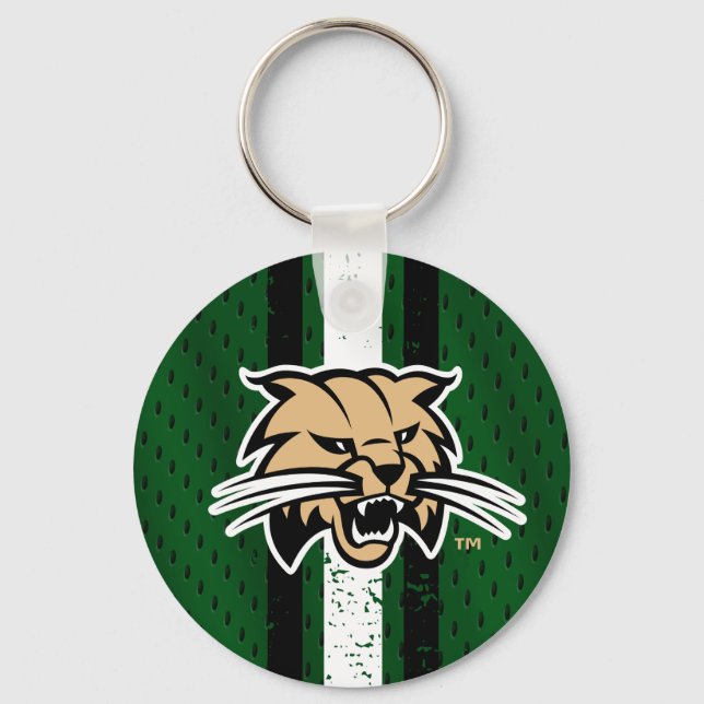 Ohio University Bobcat Logo Jersey Keychain (Front)