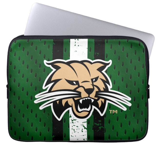 Ohio University Bobcat Logo Jersey Laptop Sleeve (Front)