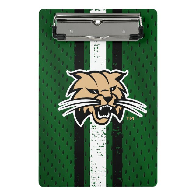 Ohio University Bobcat Logo Jersey Mini Clipboard (Front)