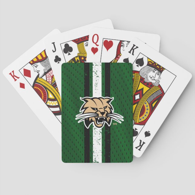 Ohio University Bobcat Logo Jersey Poker Cards (Back)