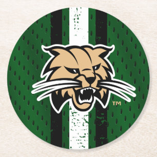 Ohio University Bobcat Logo Jersey Round Paper Coaster
