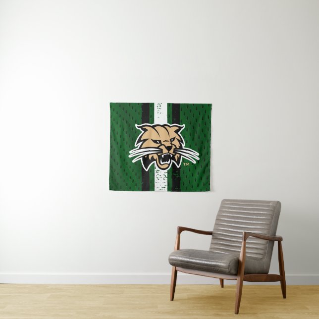 Ohio University Bobcat Logo Jersey Tapestry (In Situ (Horizontal))