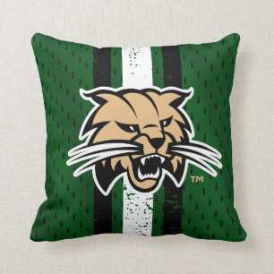 Ohio University Bobcat Logo Jersey Throw Pillow
