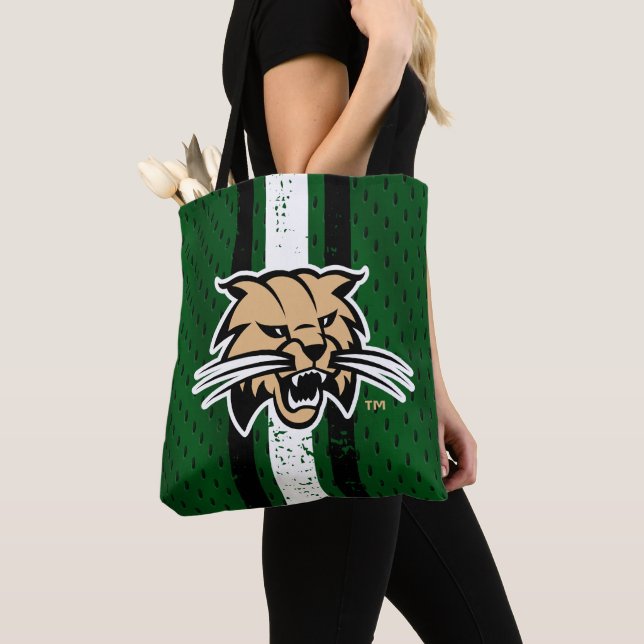 Ohio University Bobcat Logo Jersey Tote Bag (Close Up)
