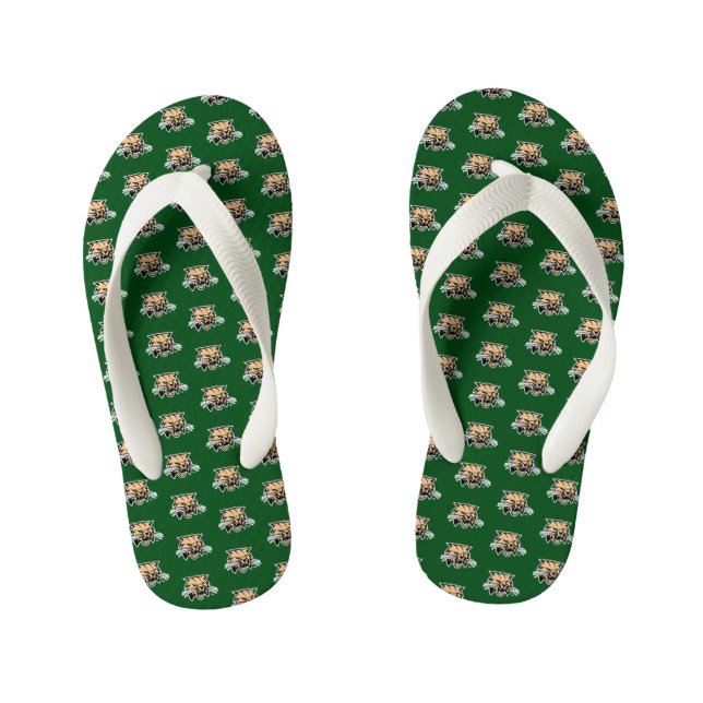 Ohio University Bobcat Logo Kid's Flip Flops (Footbed)