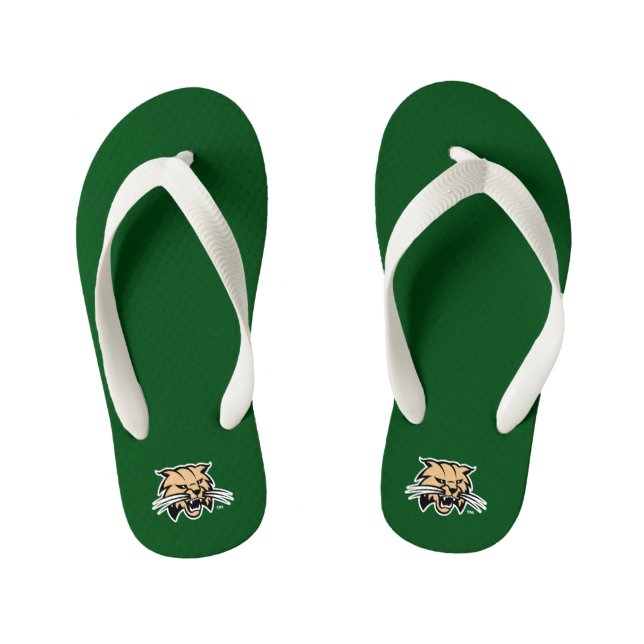 Ohio University Bobcat Logo Kid's Flip Flops (Footbed)