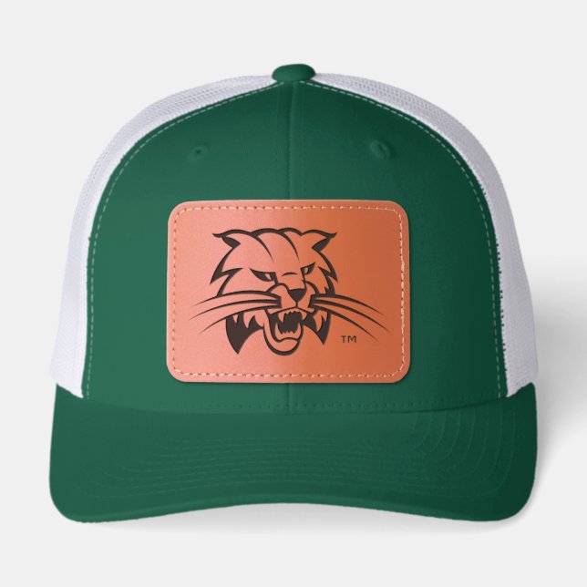 Ohio University Bobcat Logo Leather Patch Hat (Front)