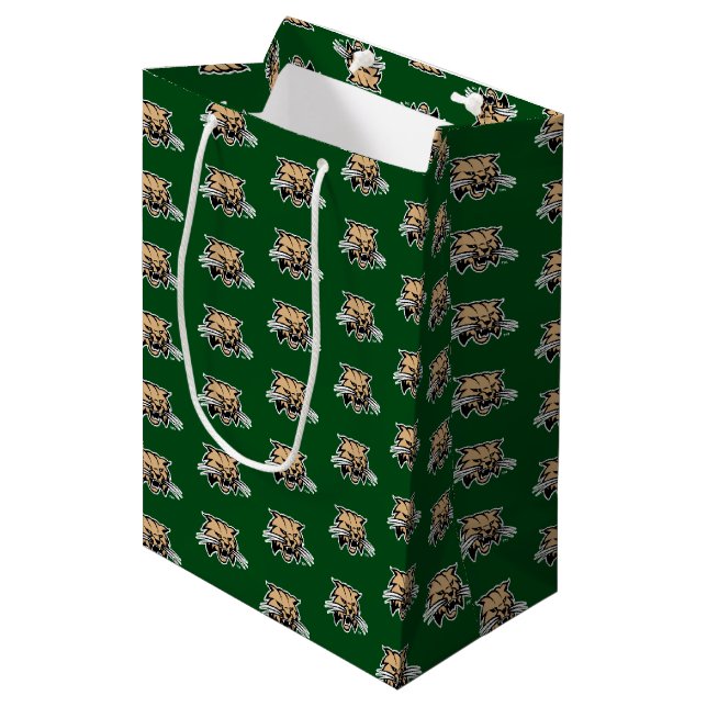 Ohio University Bobcat Logo Medium Gift Bag (Front Angled)