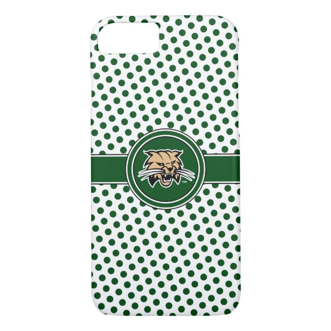 Ohio University Bobcat Logo Polka Dot Pattern Case-Mate iPhone Case (Back)