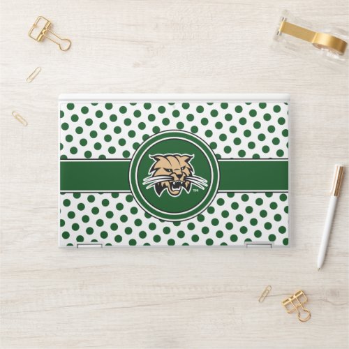 Ohio University Bobcat Logo Polka Dot Pattern HP Laptop Skin