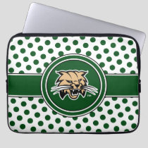 Ohio University Bobcat Logo Polka Dot Pattern Laptop Sleeve