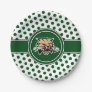 Ohio University Bobcat Logo Polka Dot Pattern Paper Plates