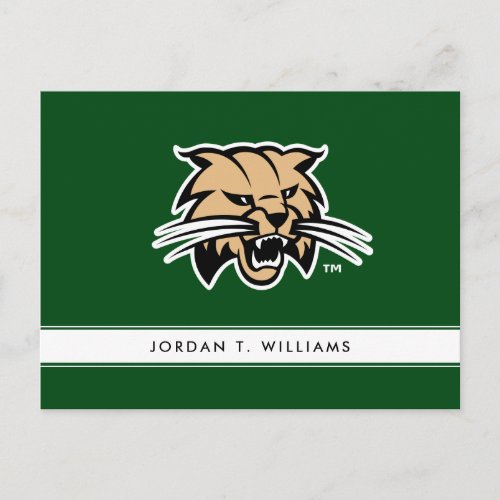 Ohio University Bobcat Logo Postcard